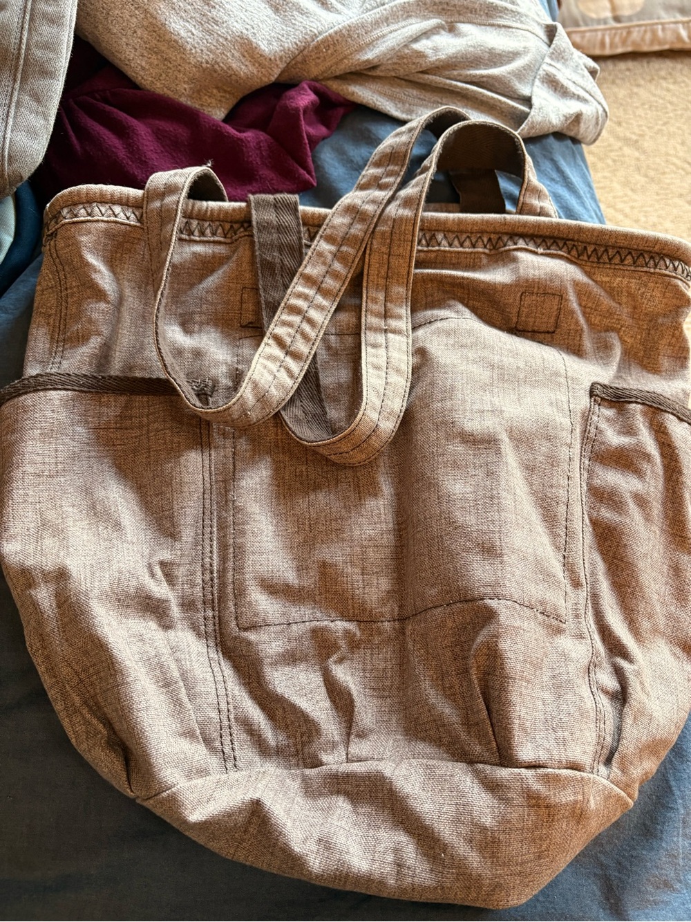 thirty-one Retro Metro Tote Bag in Brown Canvas